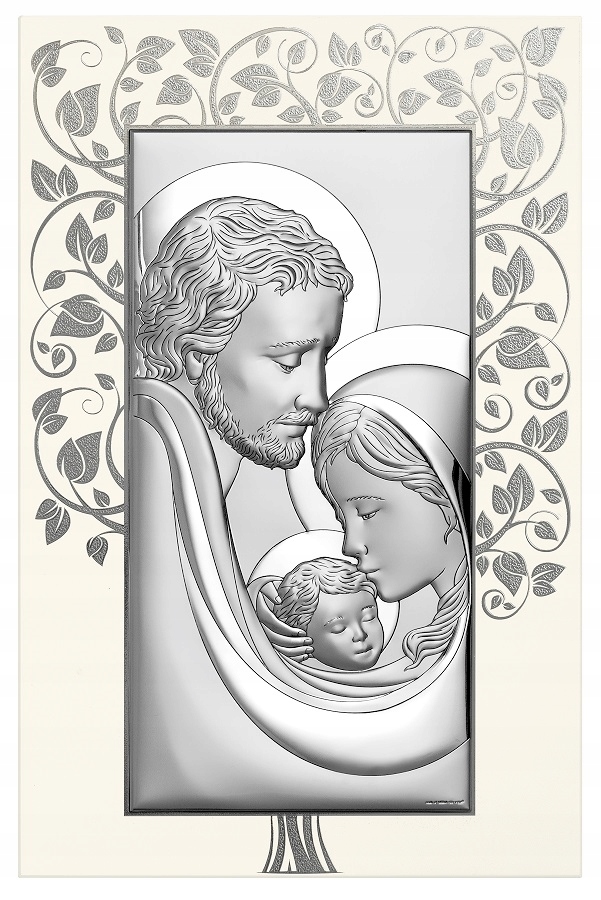 Gravírovanie zdarma Strieborný obraz Svätá rodina Obraz na darček