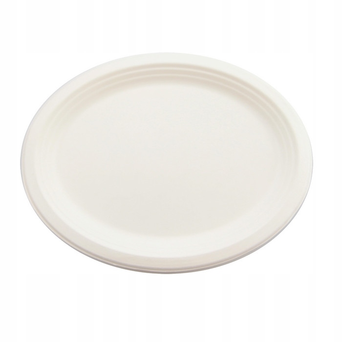 

Talerze z trzciny cukrowej owalne białe 26cm 50szt