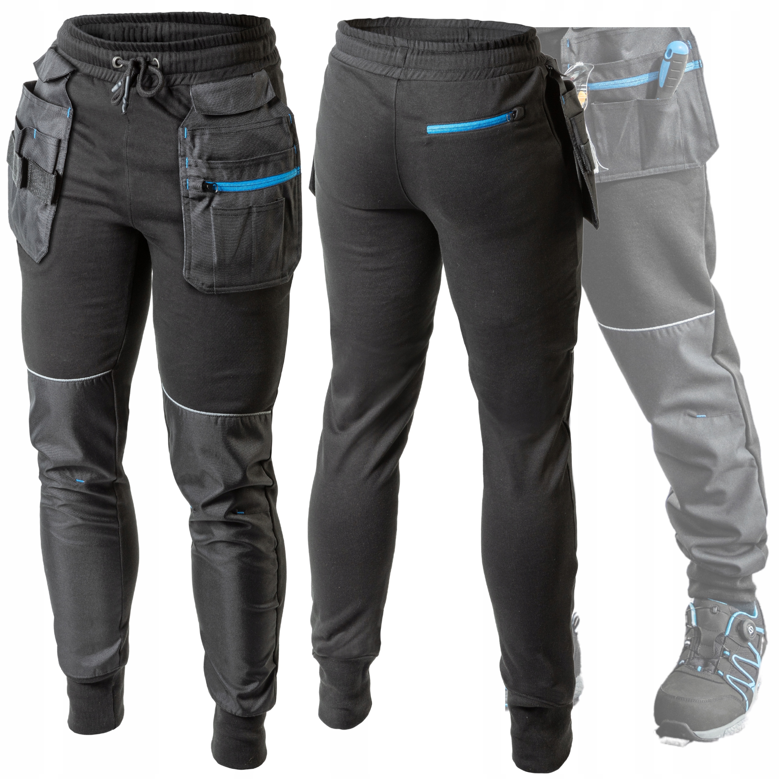 Spodnie Robocze Dresowe Męskie Bhp Z Odpinanymi Kieszeniami HT5K902-3XL