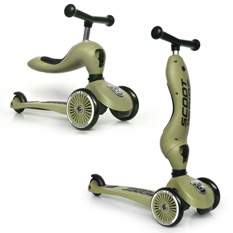 Scootandride Highwaykick1 2w1 Jeździk i hulajnoga 1-5 lat Olive