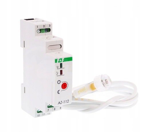 Automat zmierzch AZ-112 z zewn.sondą hermet.195-253 V Ac 16A szyna 35mm F&f