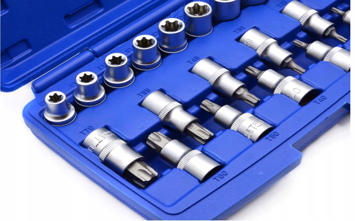 ZESTAW NASADEK TORX i BITÓW 1/2, 19szt g13565 Marka Geko