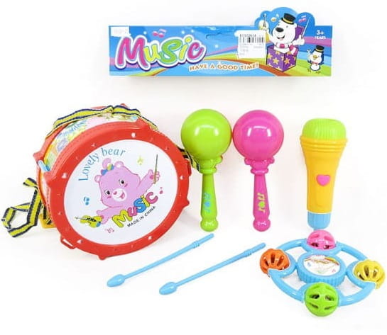 

Instrumenty Muzyczne Edukacyjne Bębenek Mikrofon