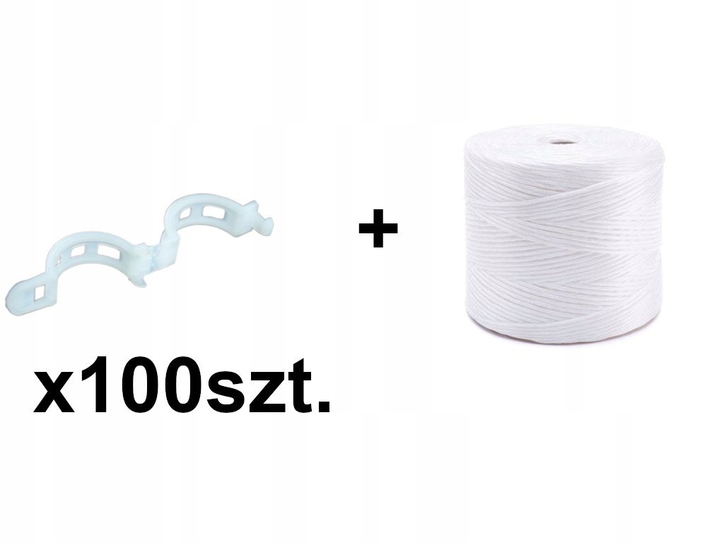 

Klips zapinka do łodyg 100 sztuk +sznurek500m/1kg