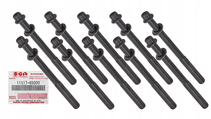 Šroub čepu hlavy x10 Jimny Grand Vitara SX4 1111769G00 11117-69G00 Oe