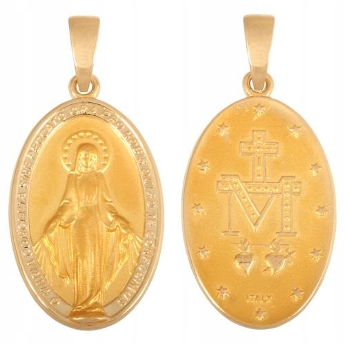 Zlatý přívěsek Oválný 585 Velký Zázračný módní Nafukovací medailon