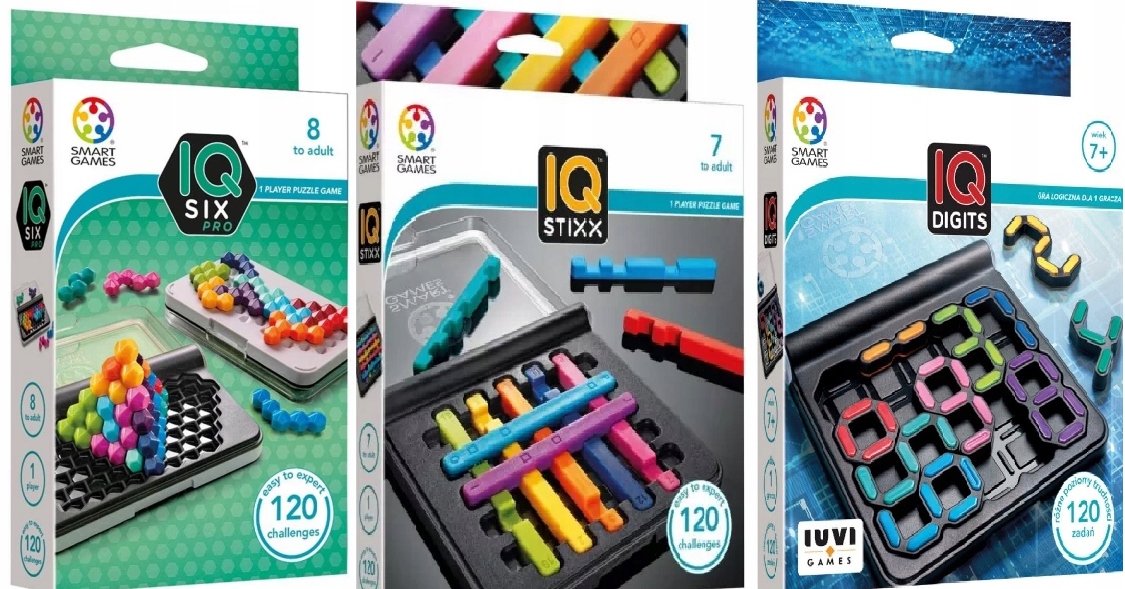 Smart Games Iq Six Pro Iq Stixx Iq Digits