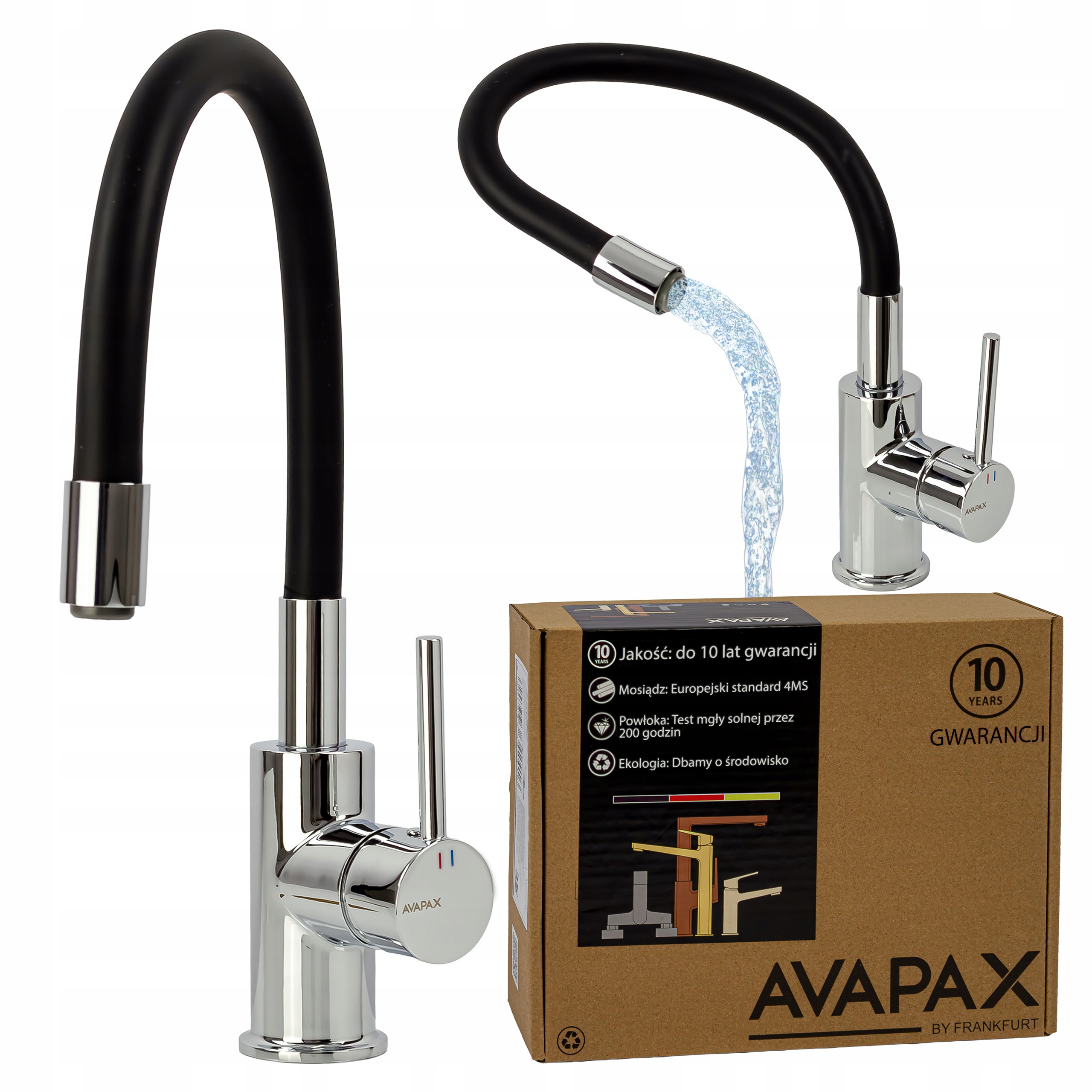 Kuchyňská stojánková baterie do dřezu flexibilní ramínko rotující o 360 stupňů Flex