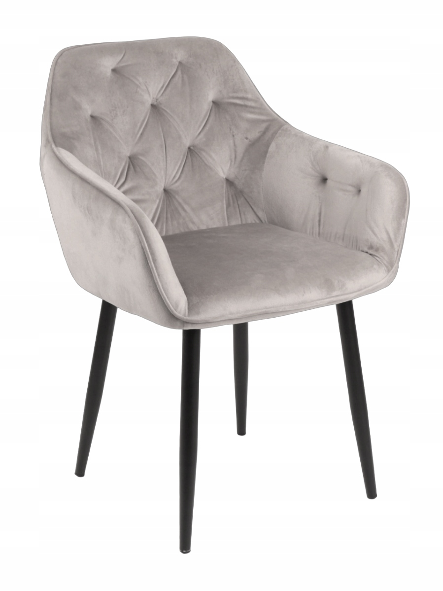 Krzesło tapicerowane, welurowe, pikowane, Velvet