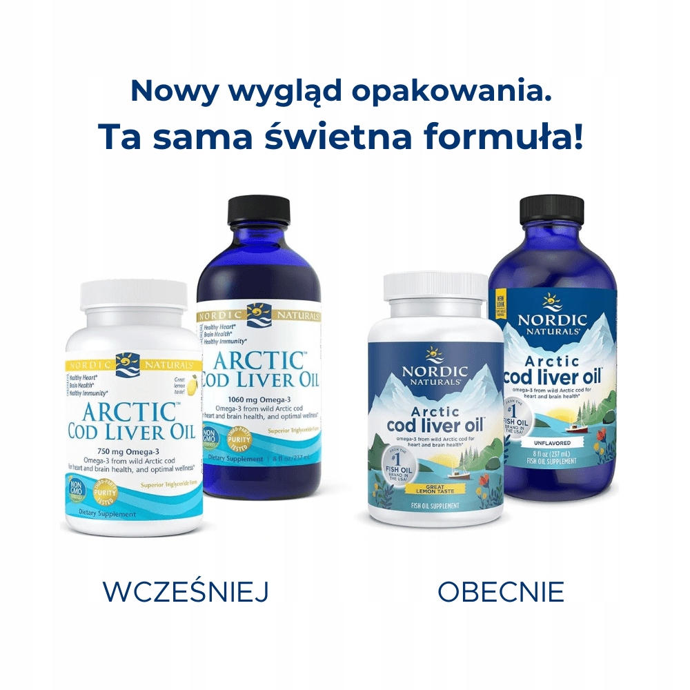 Levně Nordic Arctic Cod Liver Oil Softgels 180 softgels