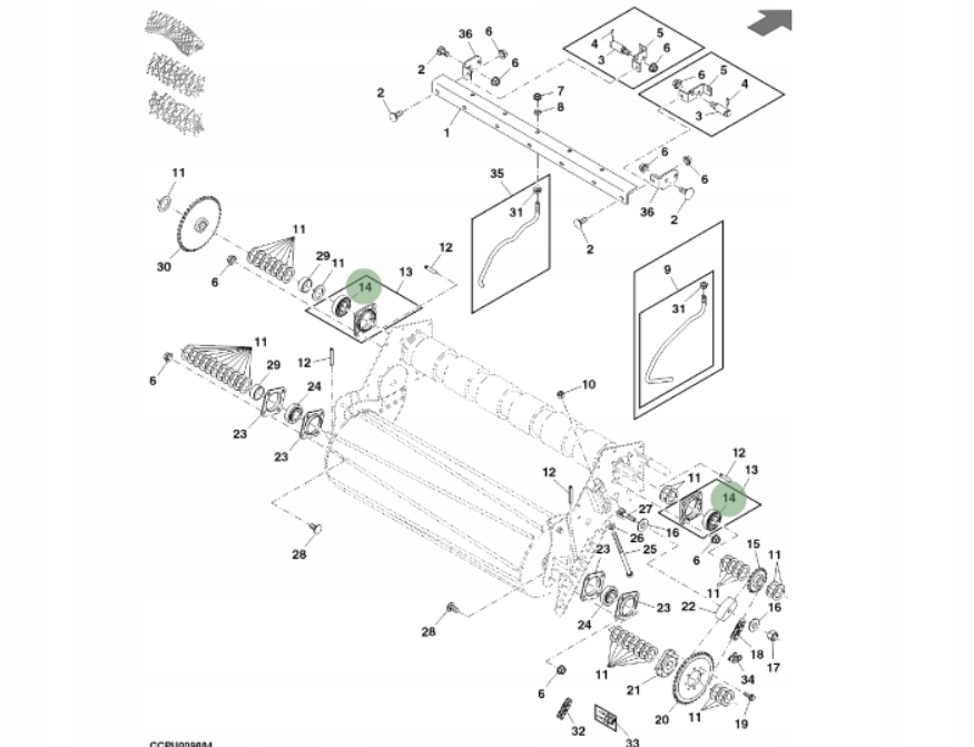 ŁOŻYSKO JOHN DEERE DC215929 Producent części John Deere