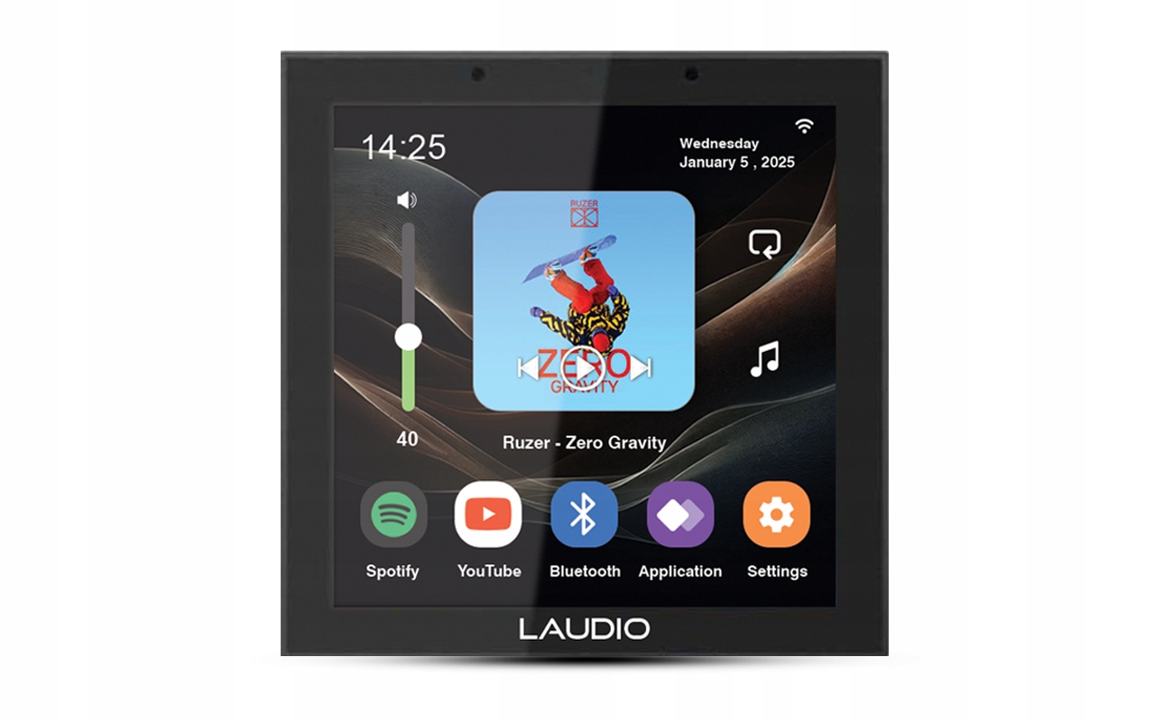 Laudio W40WIFI – Nástěnný přehrávač s zesilovačem, černý