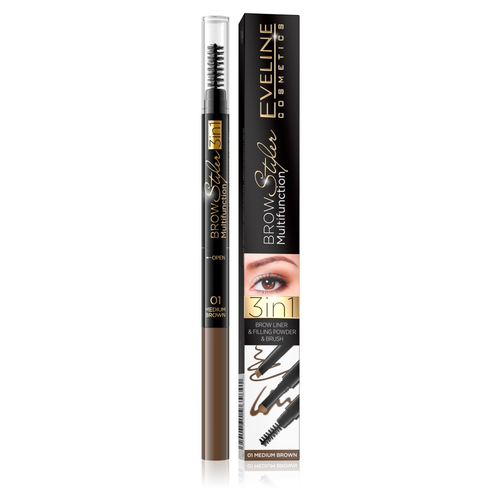 

Eveline Cosmetics Brow kredka do brwi 01 Brown