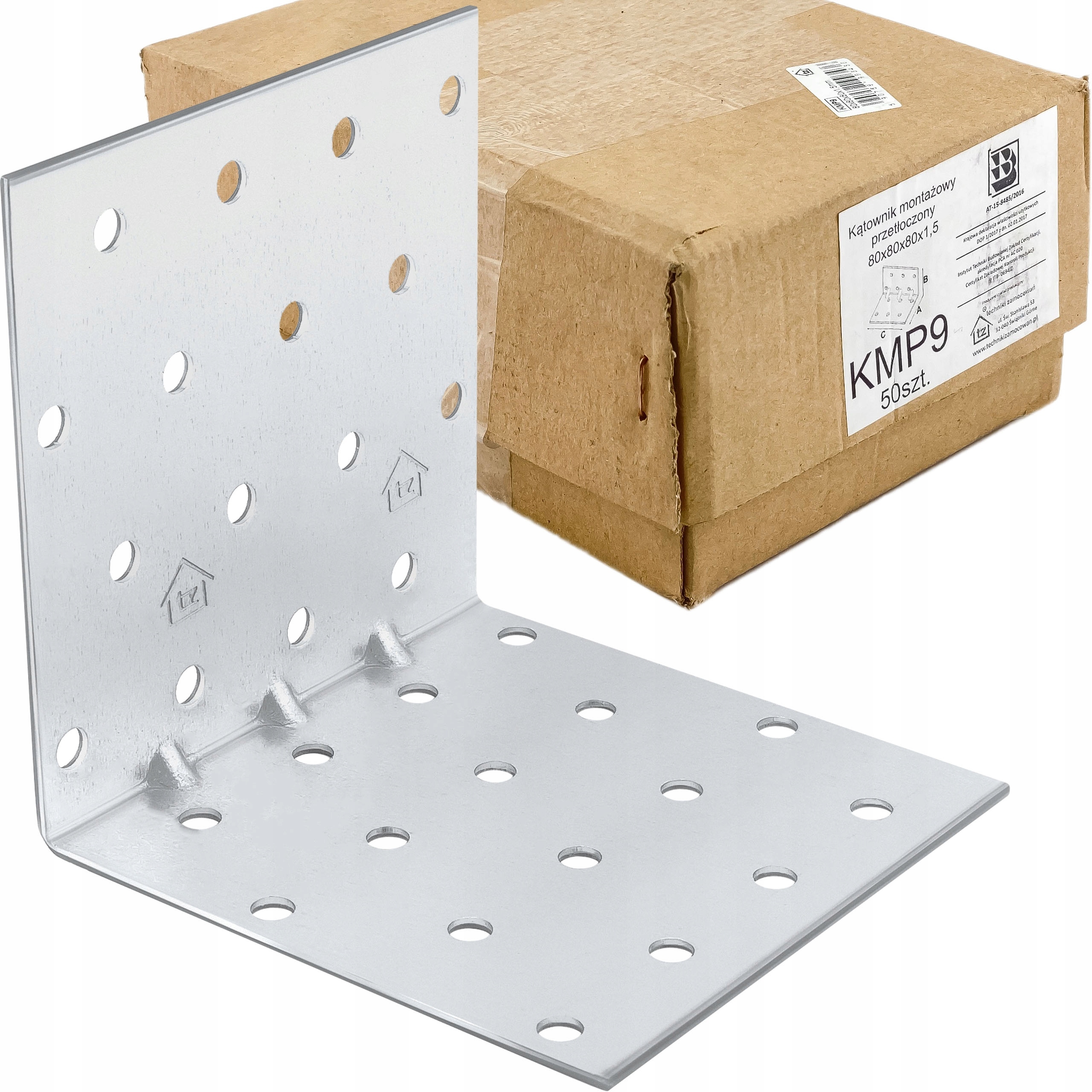 Montážní ocelové úhelníky 80x80x80 x 1,5mm 50 ks zesílené KMP9