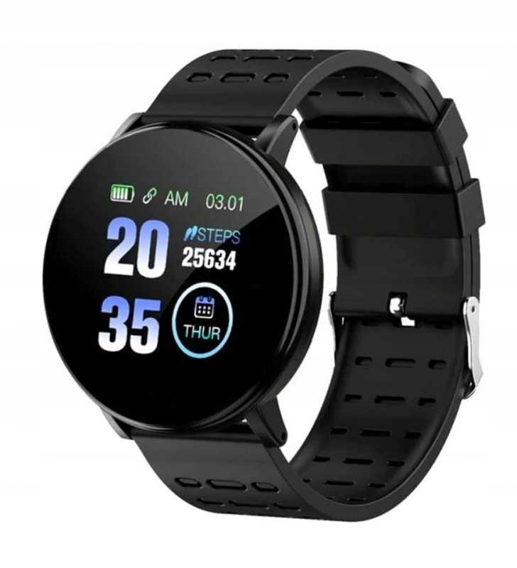 SMARTWATCH Zegarek WODOODPORNY POŁĄCZENIA PL MENU SPORT PULS SMART WATCH Funkcje zegar