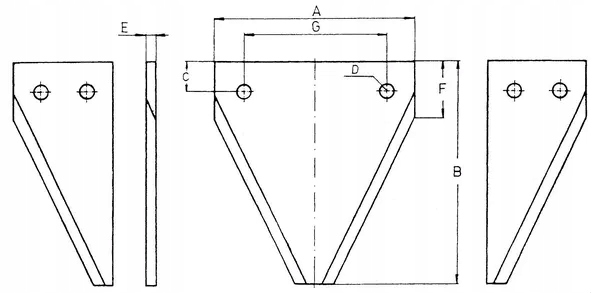 Nożyk kosy 2,8 mm, górnoryflowany Producent części Kramp