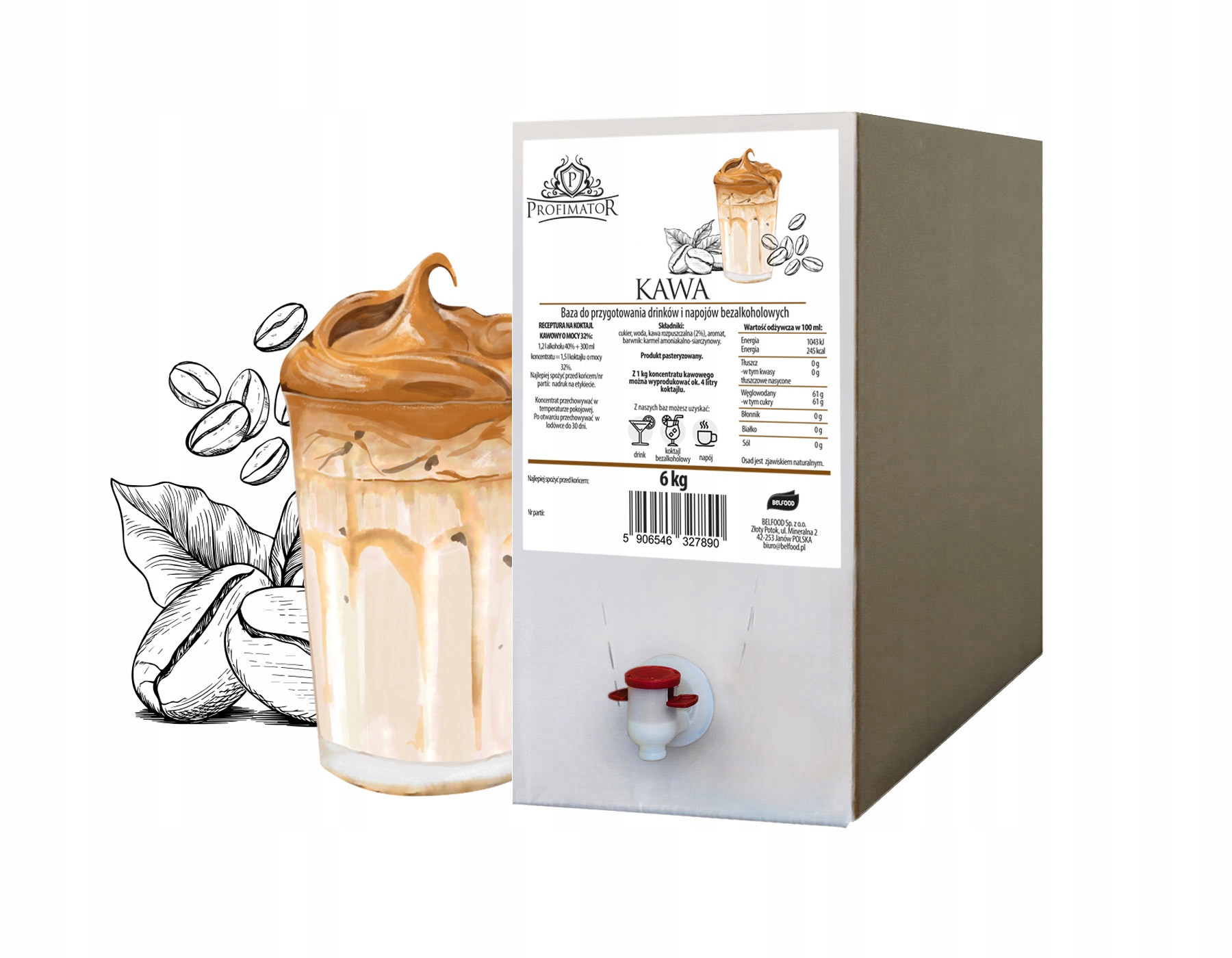 Baza do drinków i koktajli Profimator Kawa Bag in box 6kg