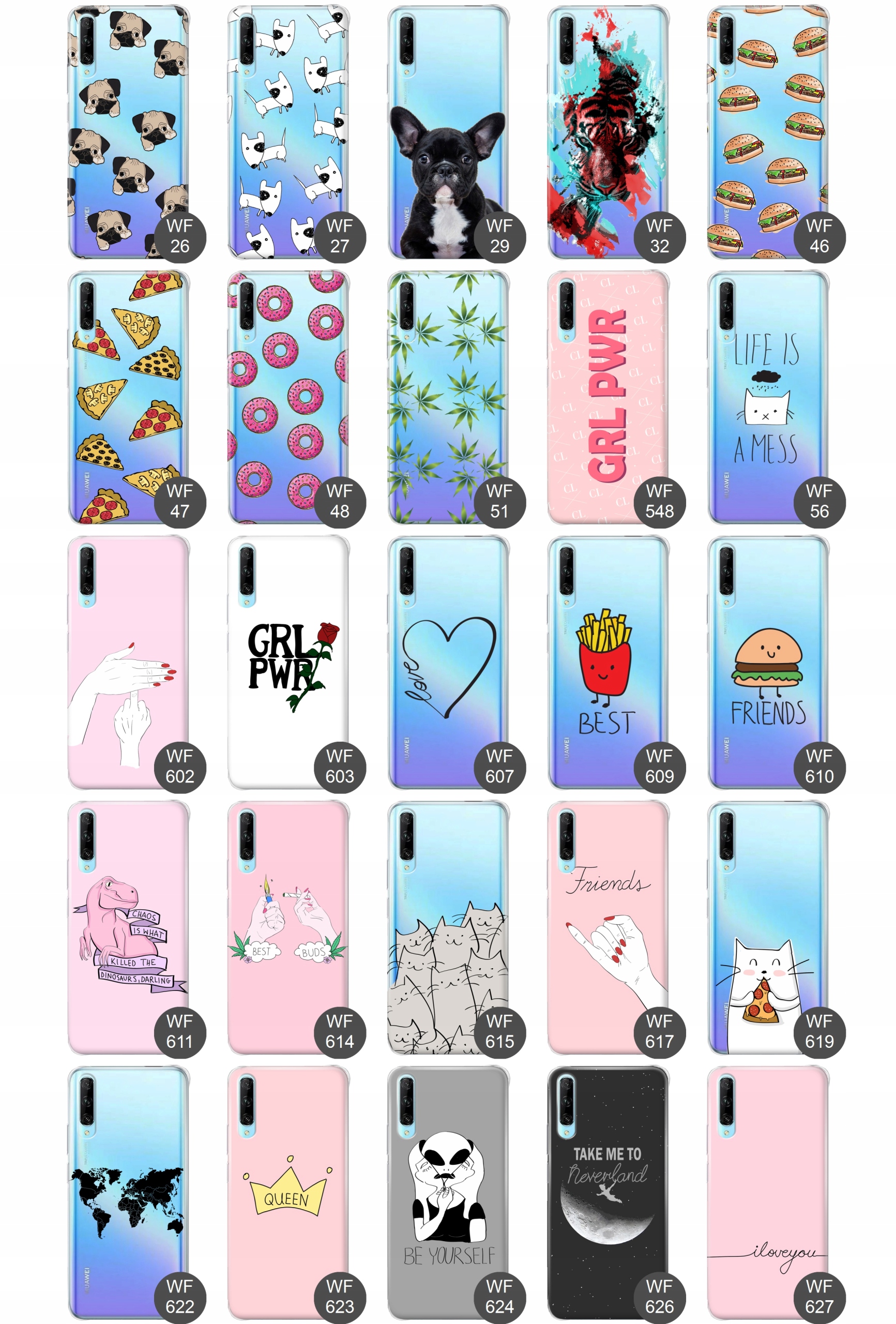 Etui do Huawei P Smart Pro guma case wzory