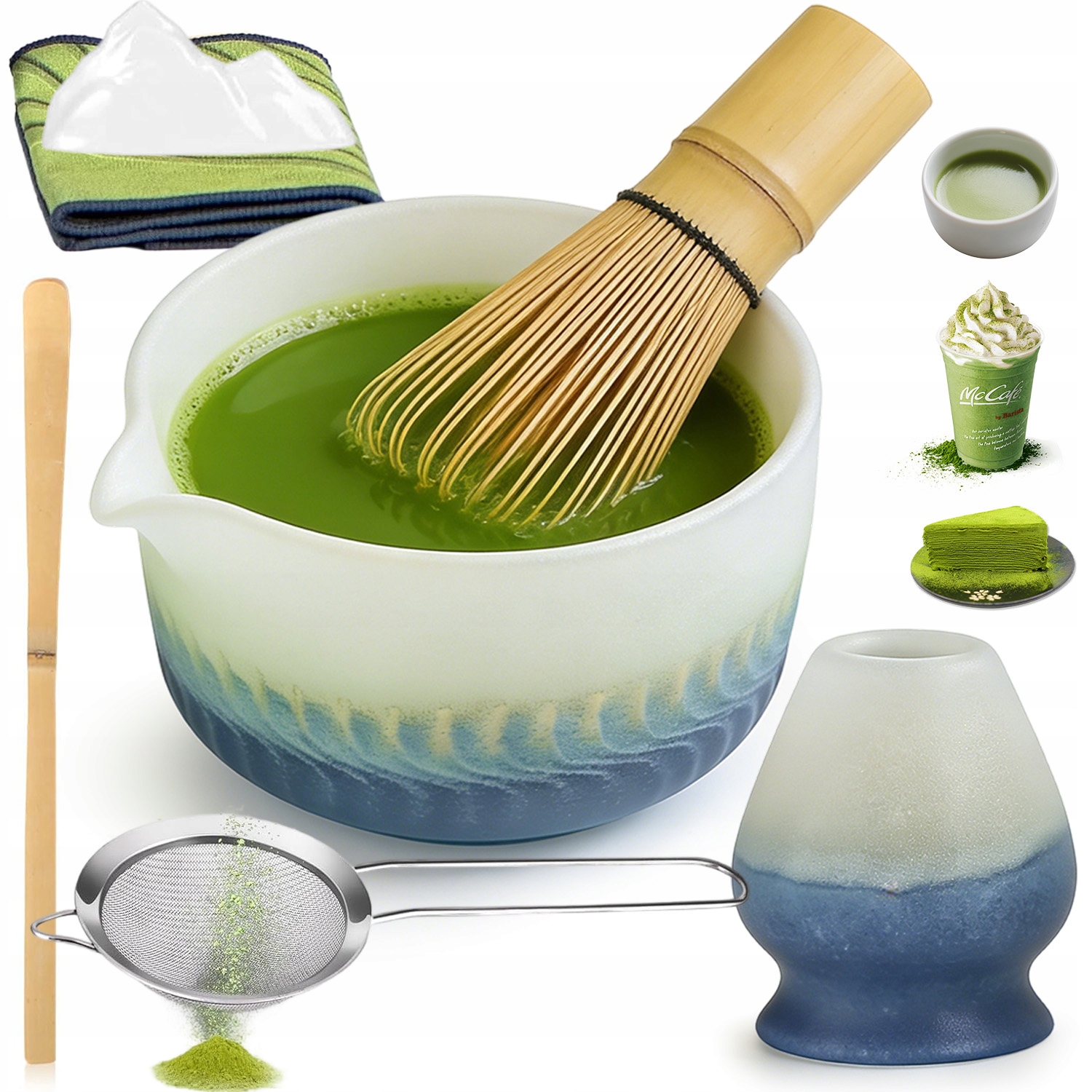 Levně Dárková Sada Na Čaj Matcha Metla Matcha 7 El S Keramickou Miskou