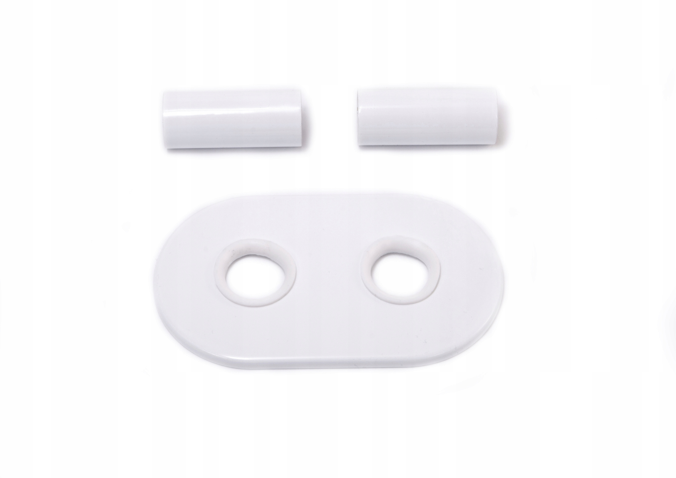 ZESTAW MASKUJĄCY ROZETA PODWÓJNA + TULEJE BIAŁY