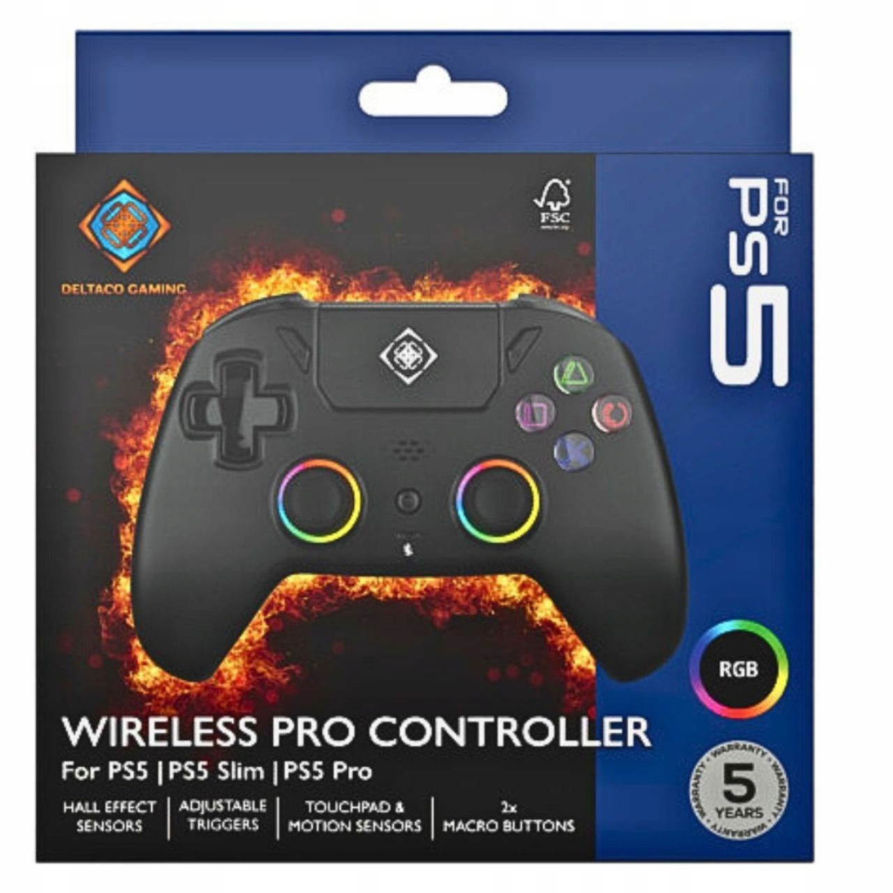 Bezdrátový ovladač Pad PS5 pro Sony a Pc, přídavná tlačítka Rgb Podsvícený