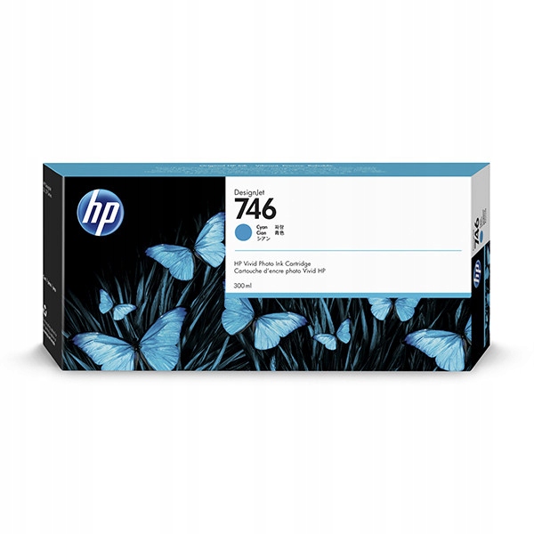 Tusz Hp 746 P2V80A Modrý Cyan 300ML Originálny pre Hp DesignJet Z6 Z9+