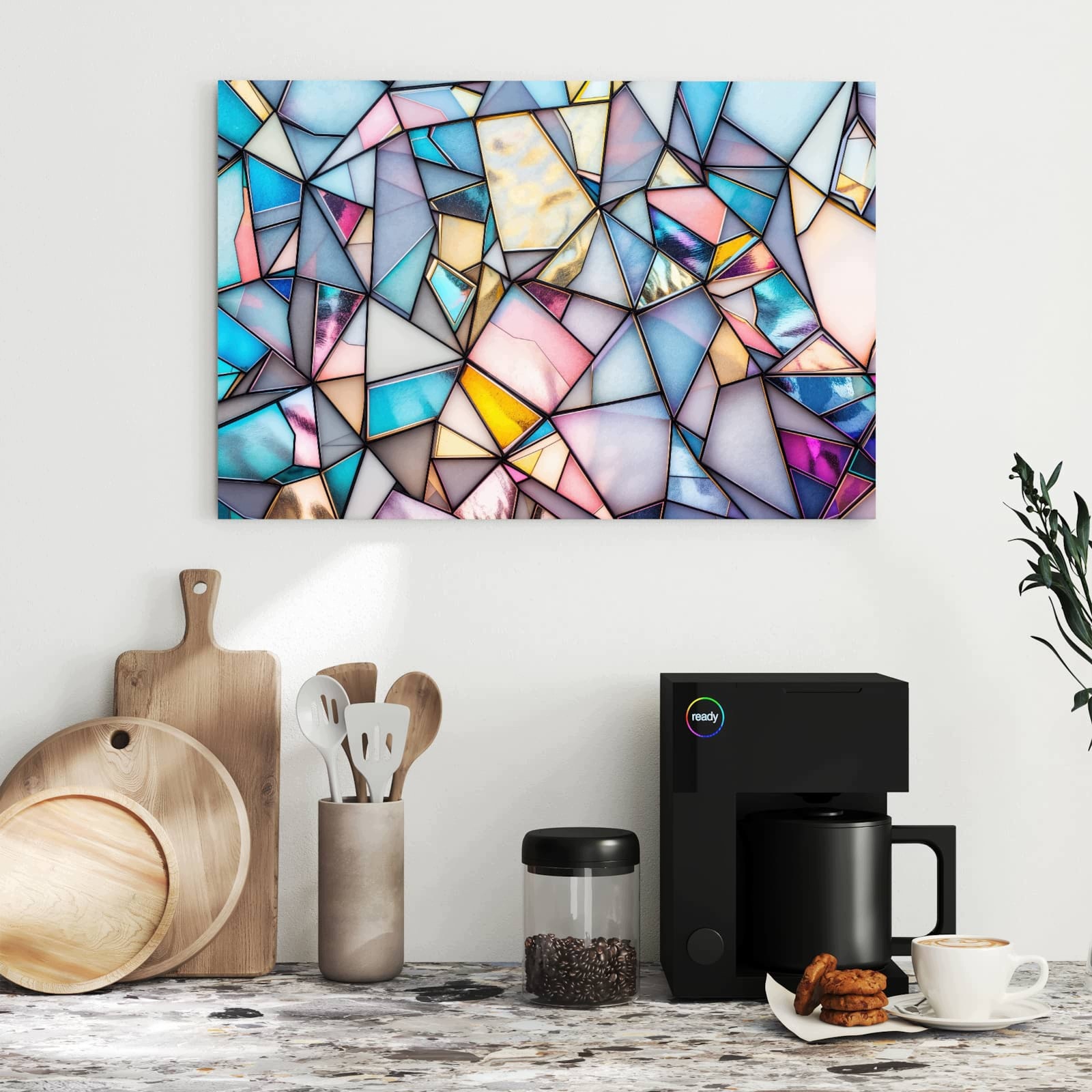 Magnetická tabule Barevné Mozaika szklana 60 × 40 cm