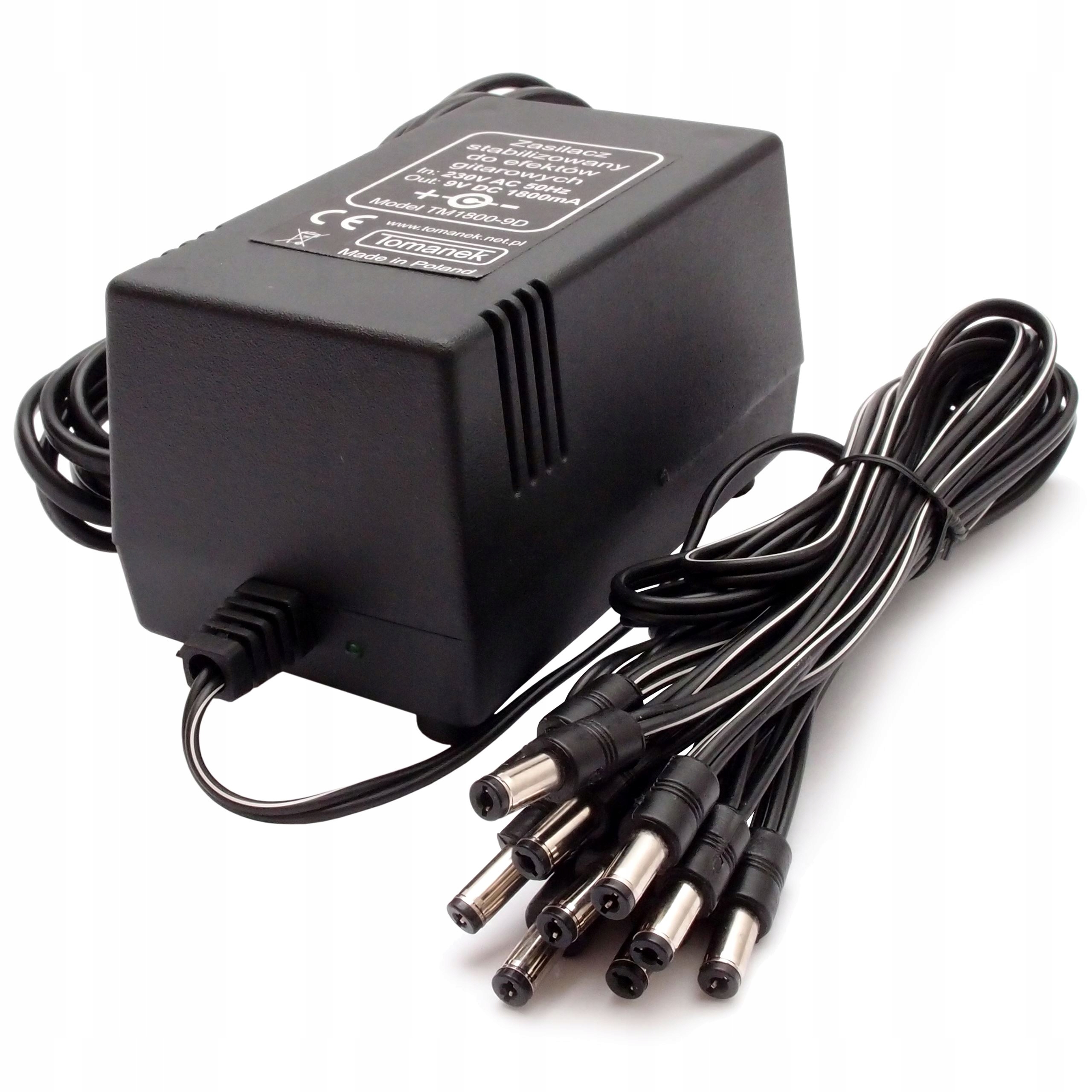 ZASILACZ DO 10 EFEKTÓW 9V DC TOMANEK TM1800-9D
