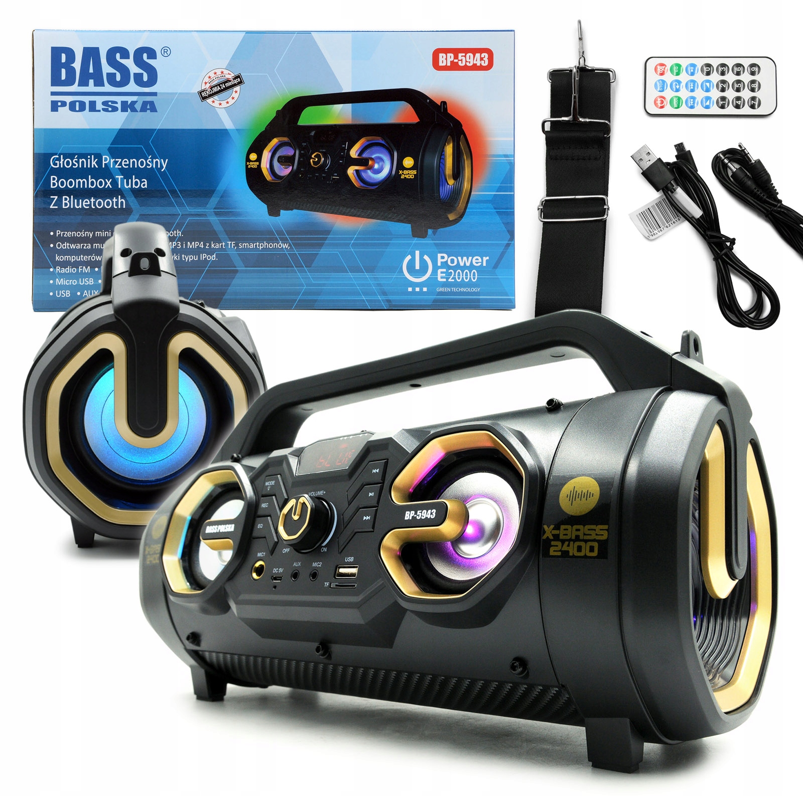 Фото - Портативна колонка Tuba Boombox  Radio MP3 Usb Wieża Głośnik Przenośny Bluetooth Bass 