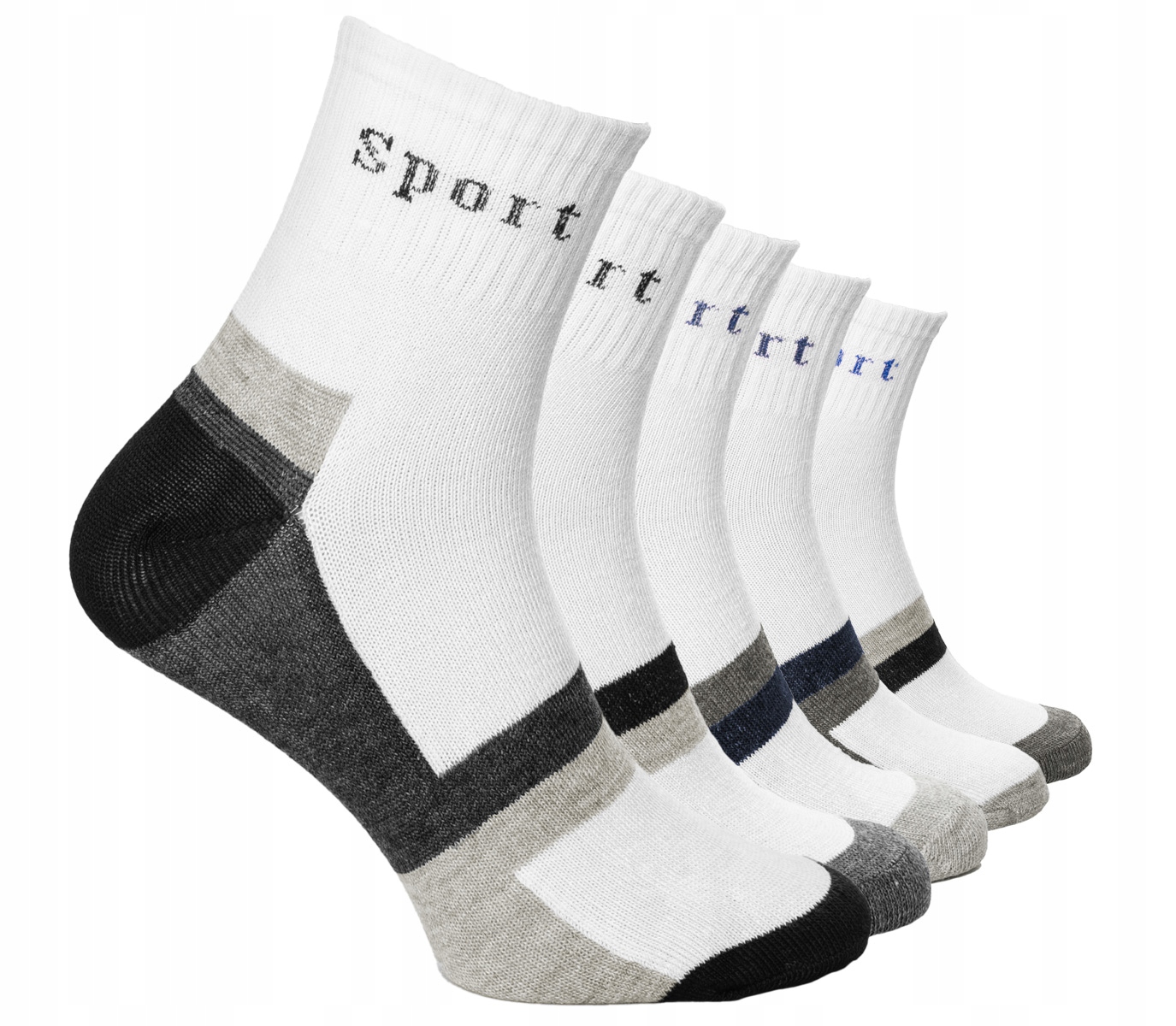 

5 x Skarpety Sportowe Męskie Bawełniane 1806 39-42