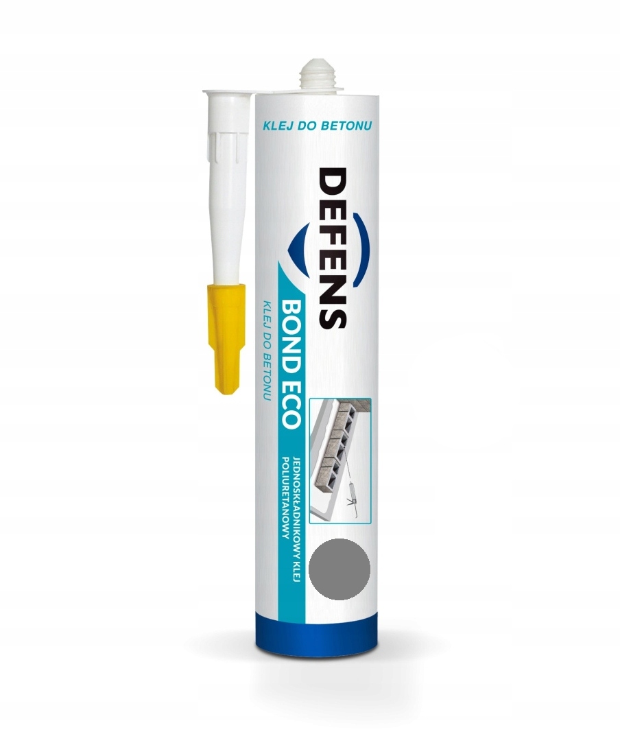Klej Defens Bond ECO 290ml szary ogrodzeń bloczków