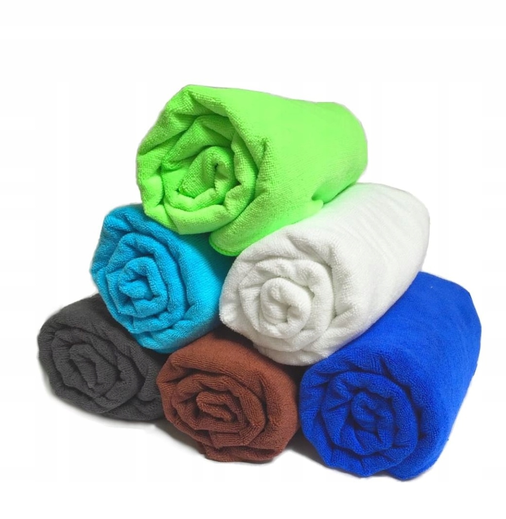 RĘCZNIKI FITNESS Z MIKROFIBRY 50x100CM - 5 SZT