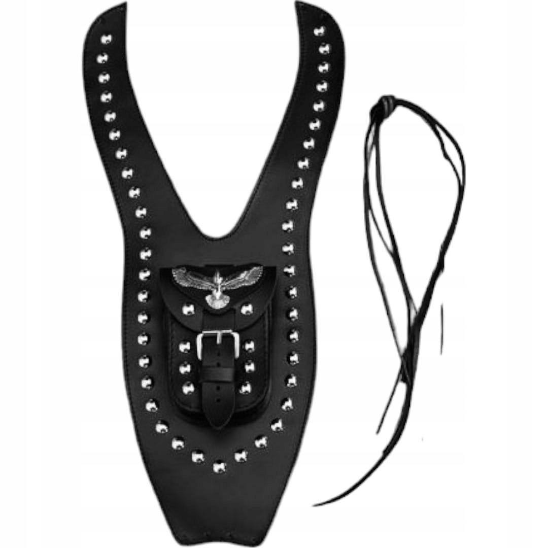 Pás na nádrž Kožená kravata Honda Shadow VT125 C2 s cvočkami