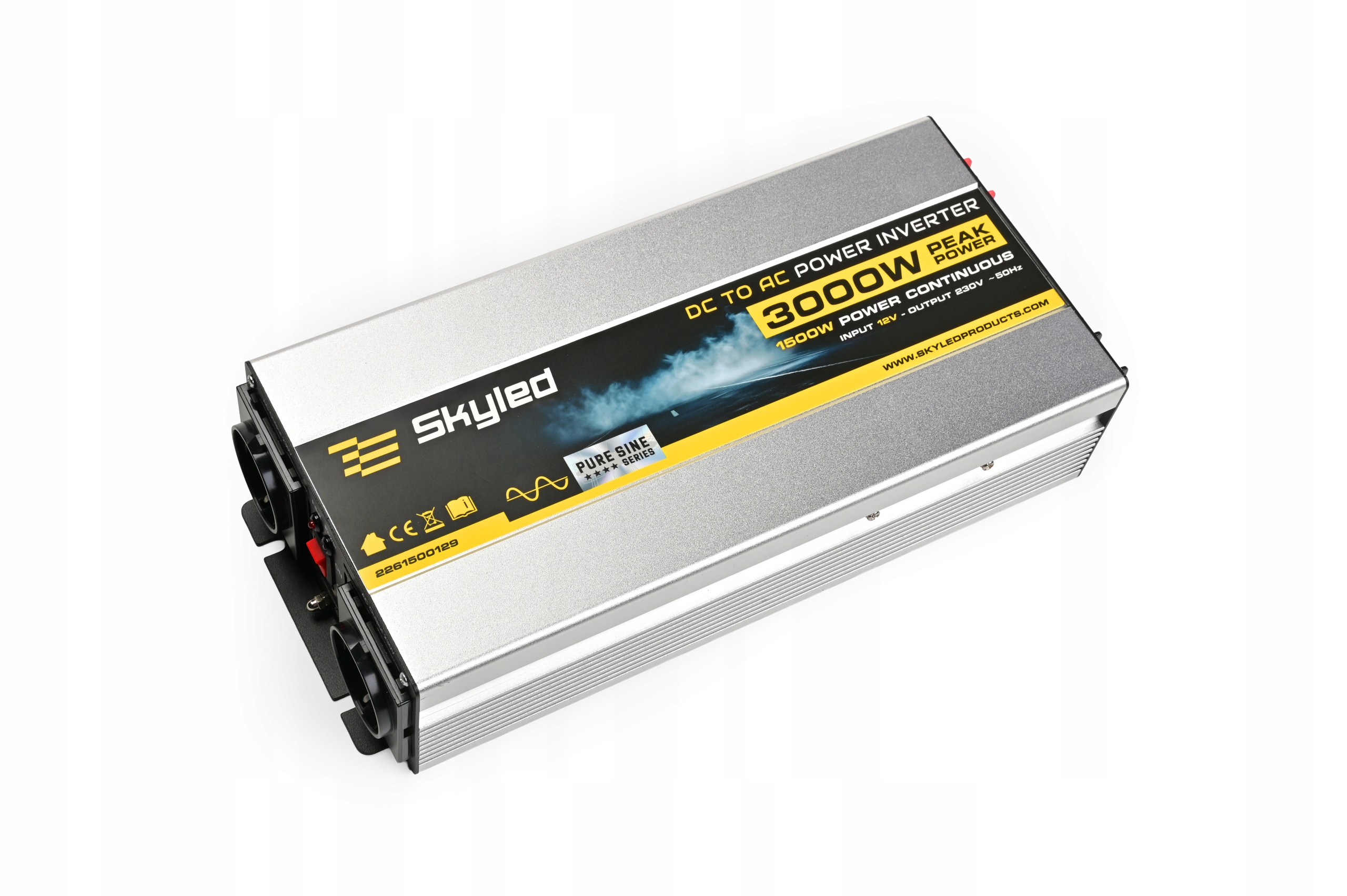 Przetwornica 1500W 3000W (3s) Inwerter 12V 230V Czysta Sinusoida, Usb