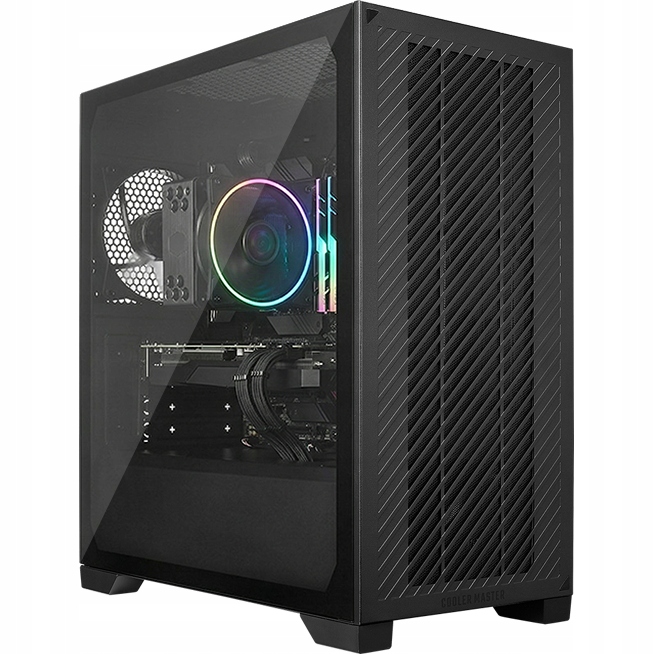 Obudowa do komputera Pc czarna gamingowa wentylator filtry Okno Usb-c mATX