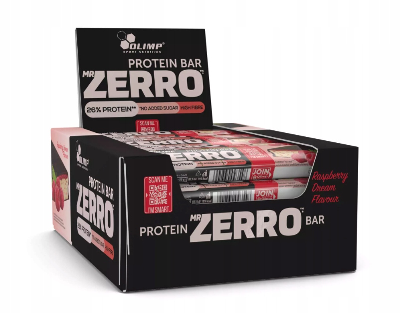 Levně Olimp Mr Zerro Proteinová tyčinka 25x50g Malinová proteinová Tyčinka Proteinová Proteinová Tyčinka