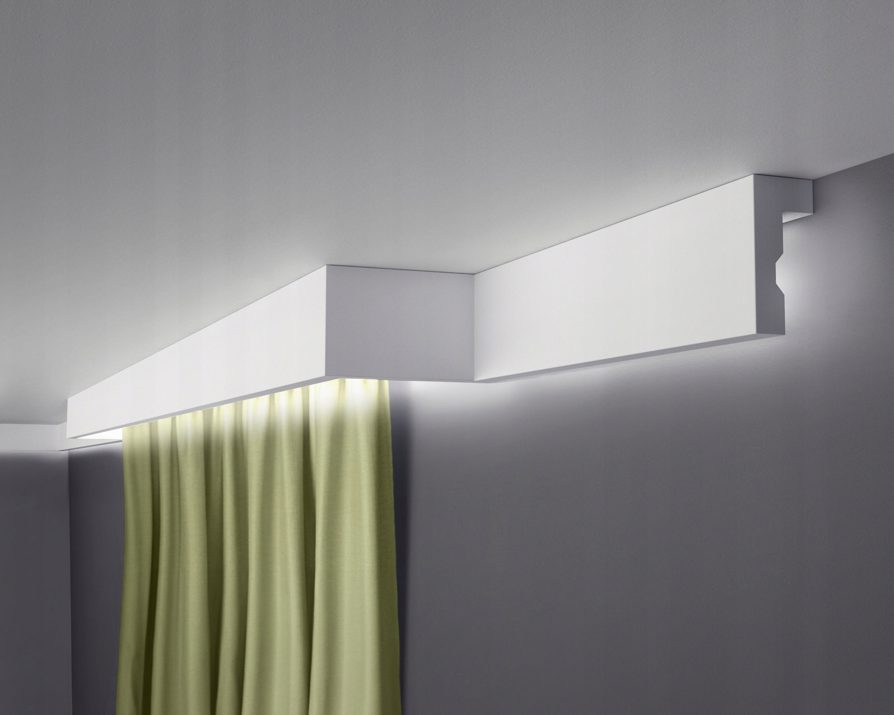 Listwa karniszowa, gzyms led, profil, maskownica Wysokość 80 mm