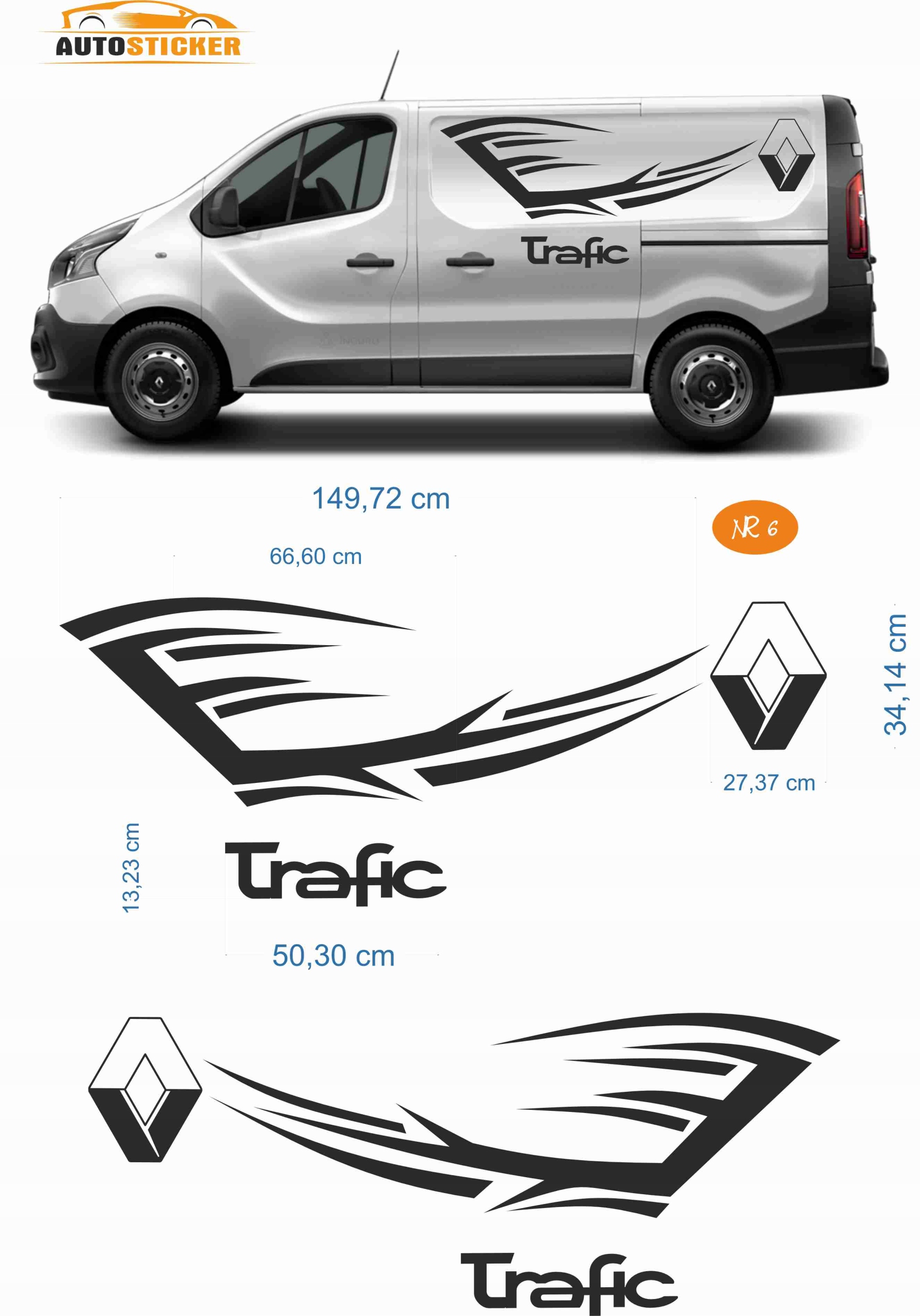 NAKLEJKA NAKLEJKI OKLEINA WLEP BUS RENAULT TRAFIC MODEL 06
