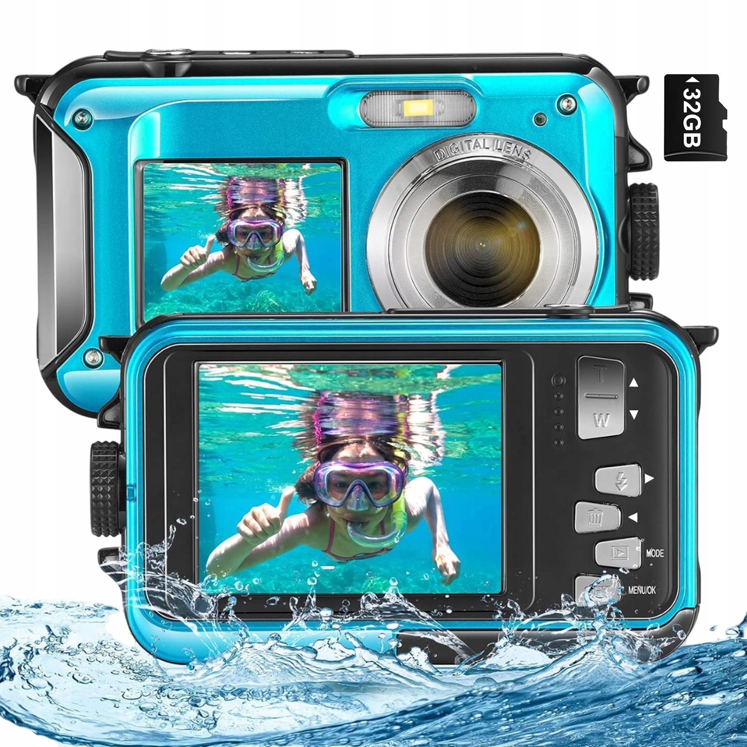 Podvodní Fotoaparát 4K 48MP Voděodolný Fotoaparát 16X Zoom Pro Šnorchlování A Plavání