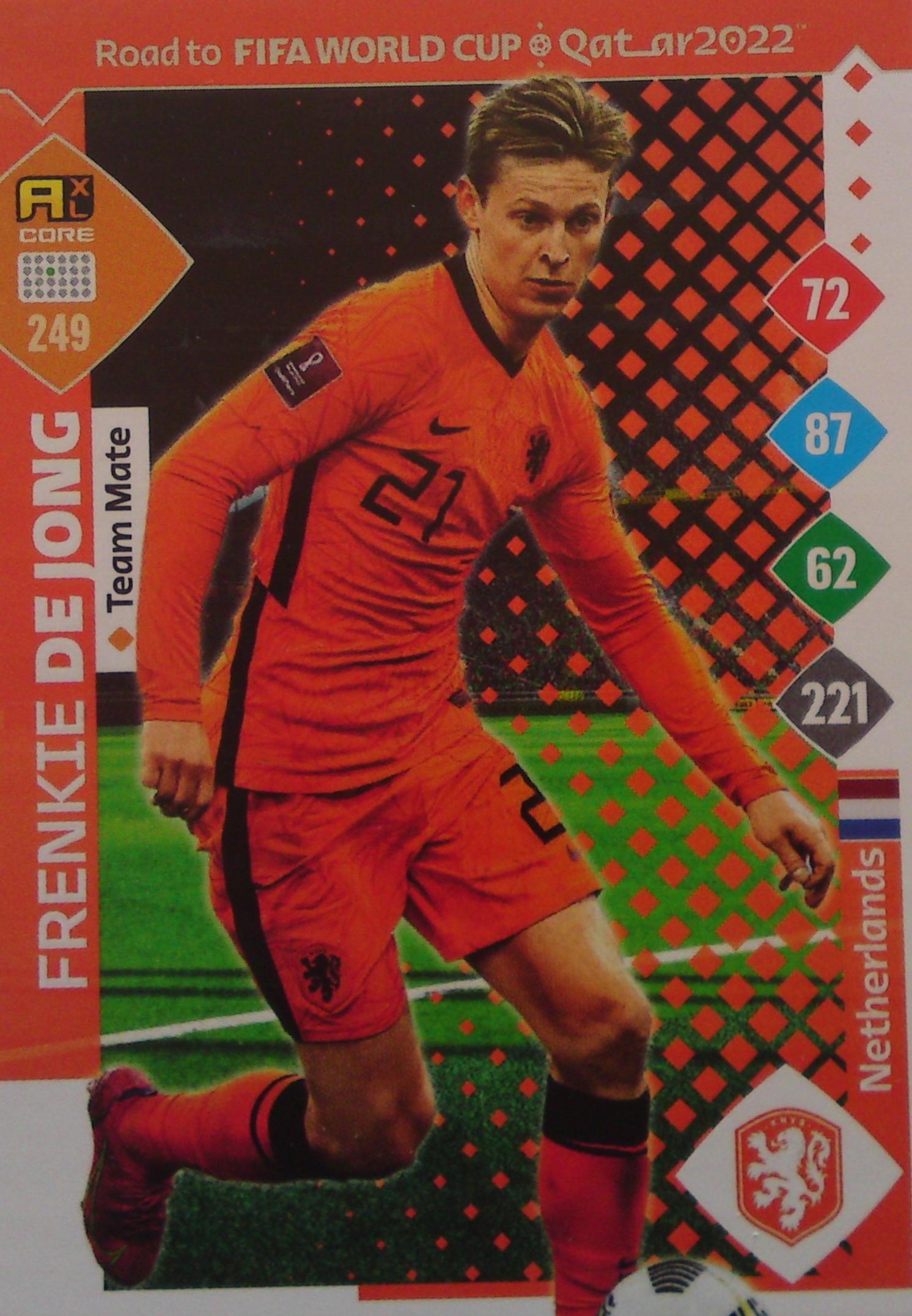 Panini Road Fifa World Qatar 2022 Team Mate Frenkie de Jong 249