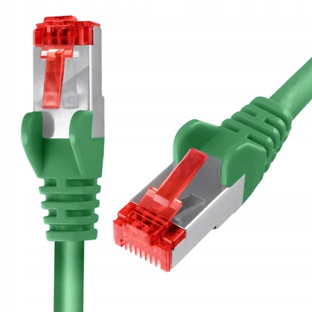 Kabel RJ45 Cat 6 S/ftp AWG27 Lszh zielony 30m