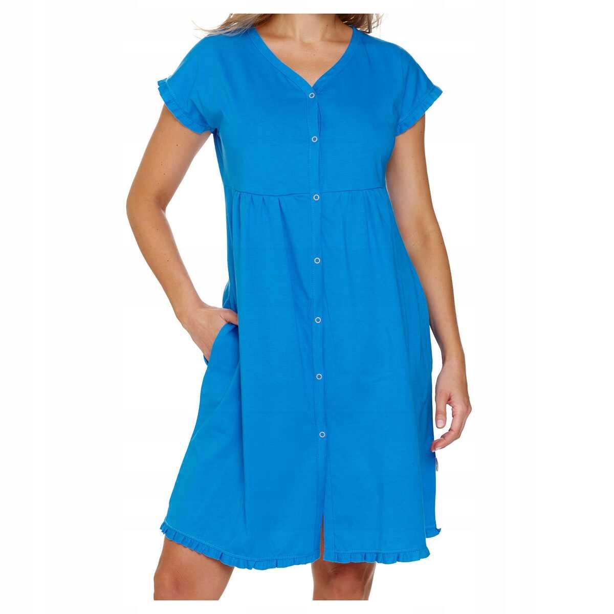 Doctornap Košile noční bavlněná rozepínací Tcb 9600 oceán modrá M