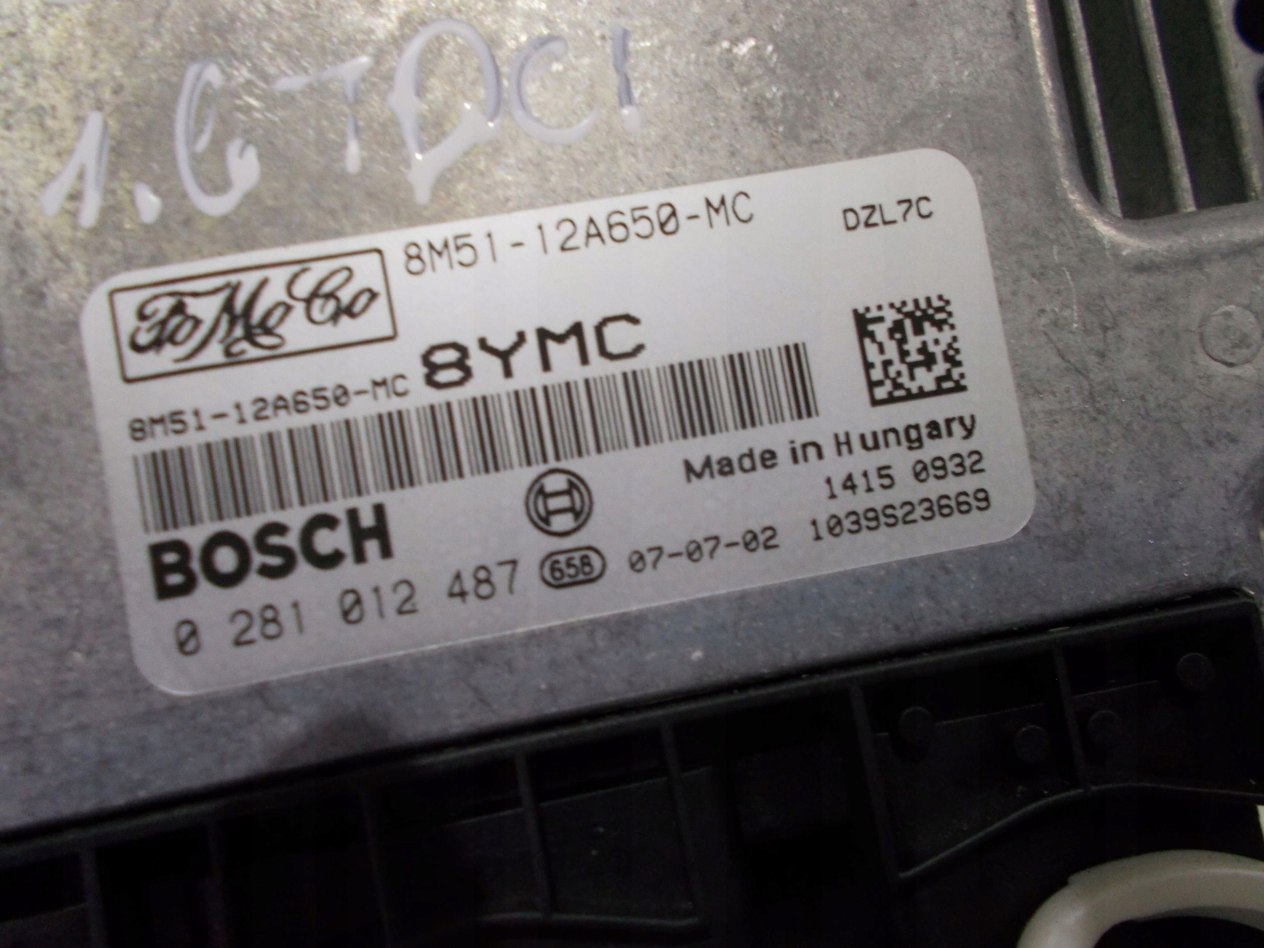 FORD C-MAX FIESTA MK7 1,6 TDCI computer control unit 07R- 8M5112A650MC