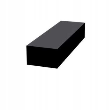 Hliníková Trubka obdélníková 50 x 40 x 2 mm černá