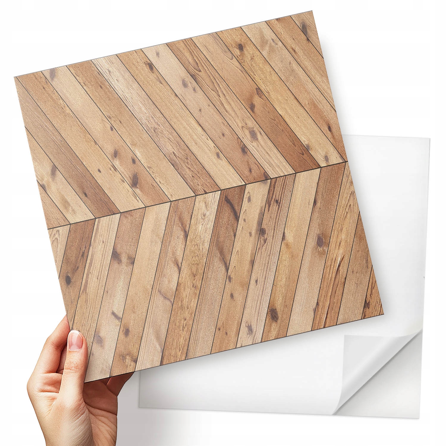 Balíček Pvc dlaždic Motiv prken v uměleckém šikmém uspořádání 9x30x30 cm