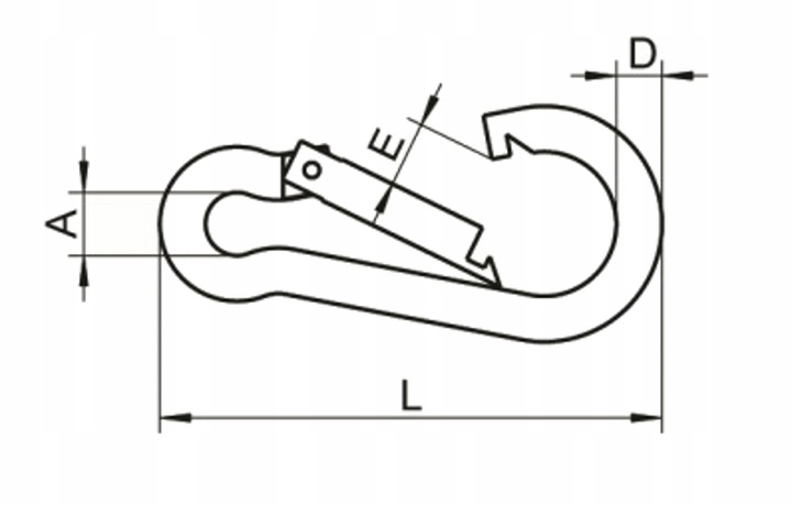 5x50 Karabińczyk Nierdzewny , Kwasoodporny A4 1szt Marka inny