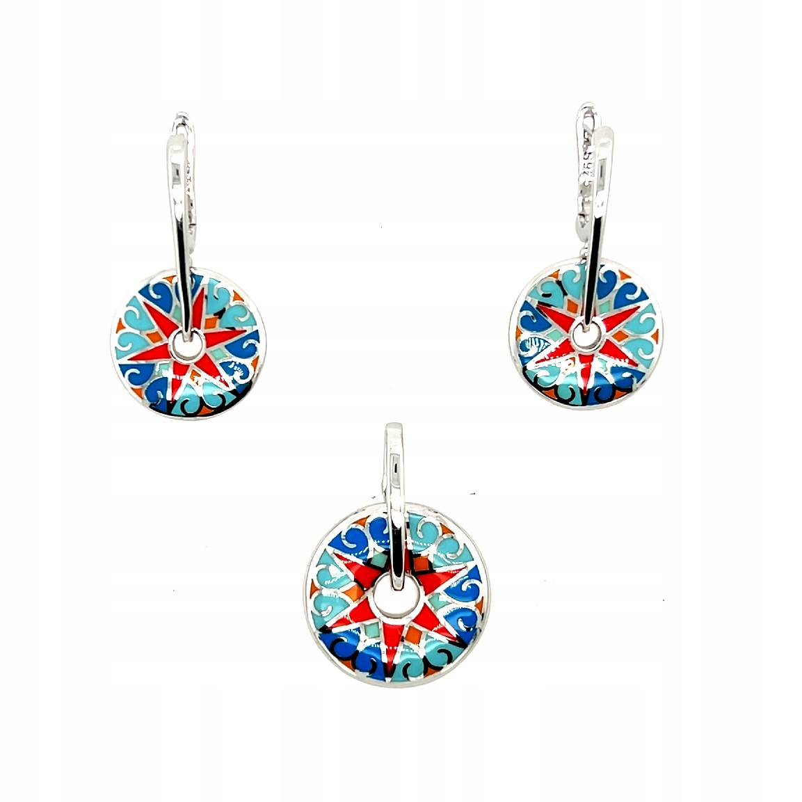 Kulatý sada se smaltem