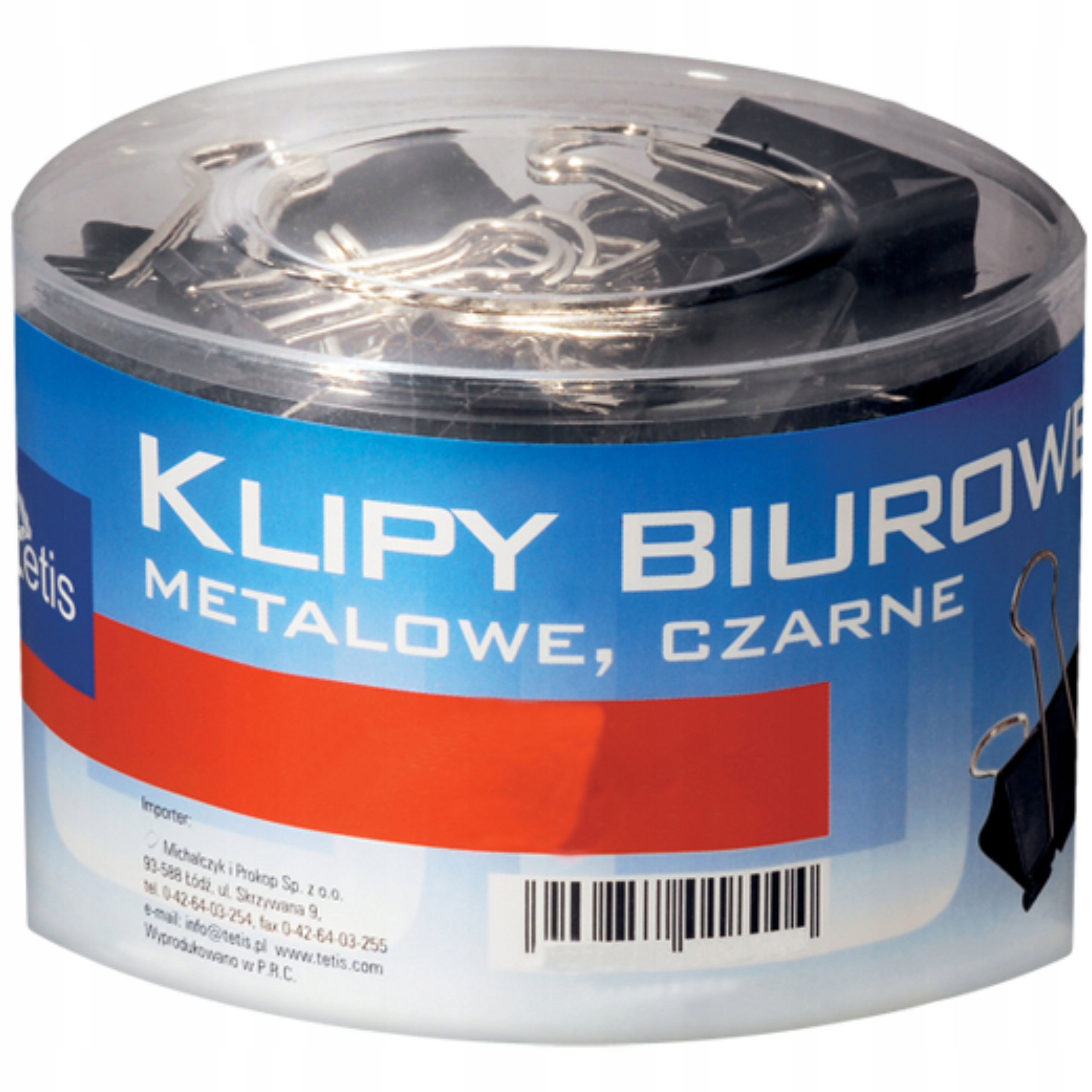 

Klipy klipsy biurowe 41mm Tetis GK001-E 24 sztuki