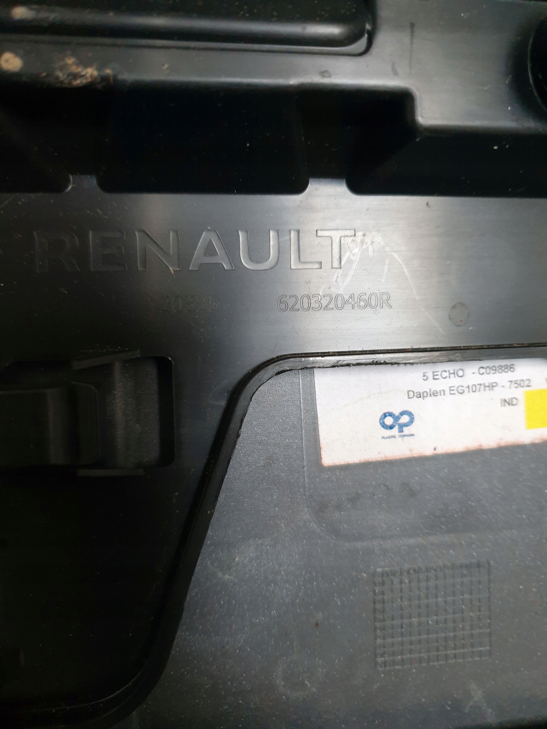 RENAULT 5 V E-TECH 24-> bumper front front RADAR LED cover 62010M626R
