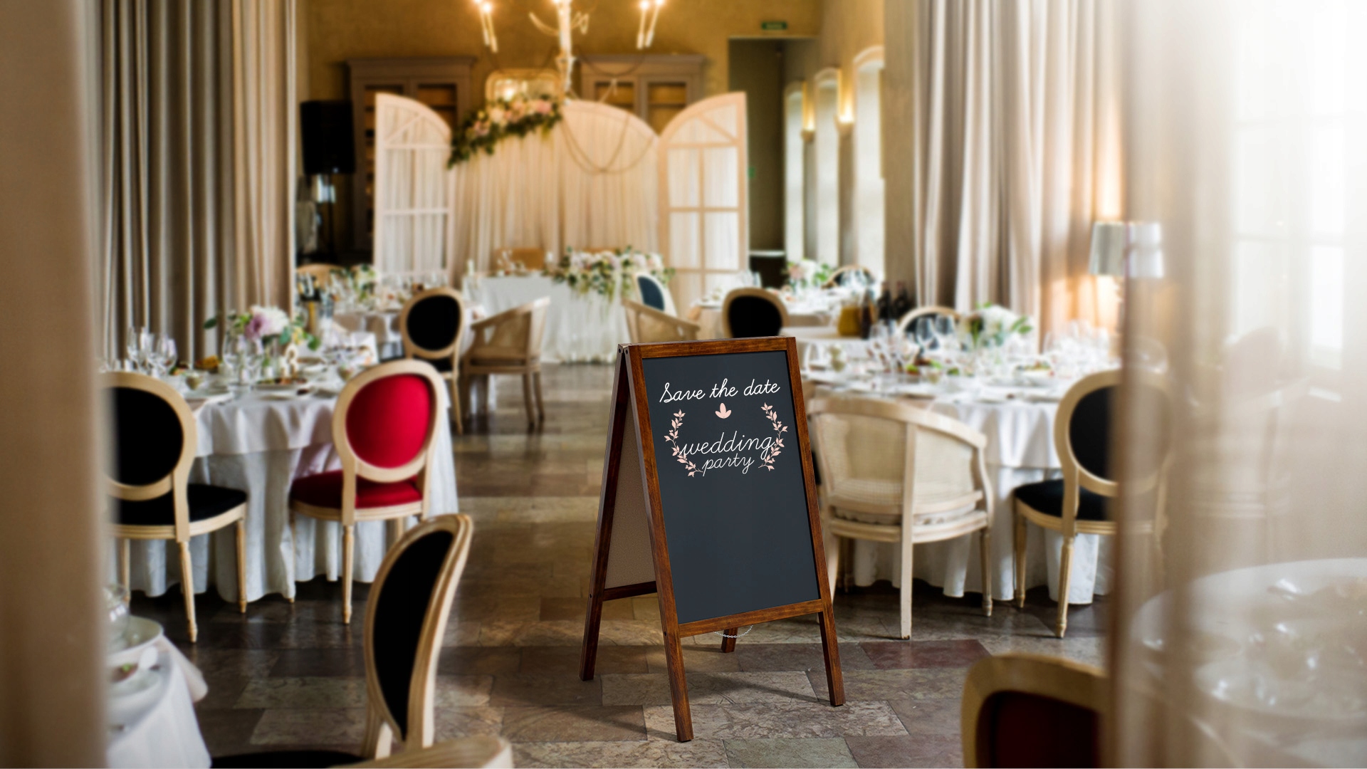 Potykacz kredowy 120x60cm stojak tablica kredowa EAN (GTIN) 3258561945316